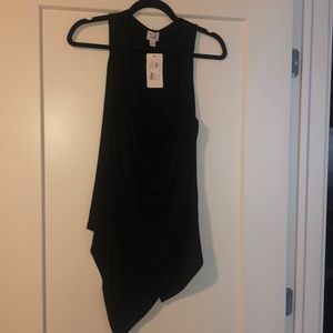 Peyton Jensen Black Dree Asymmetric Tank Size S
